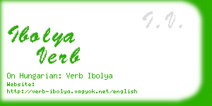 ibolya verb business card